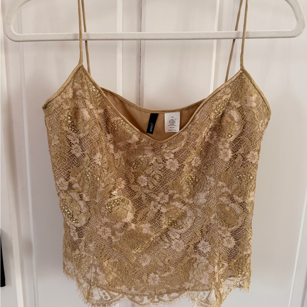 J. Crew Gold Lace Women’s Camisole Top (size 12)